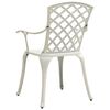 vidaXL 3 Piece Bistro Set Cast Aluminium White