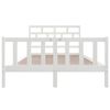 vidaXL Bed Frame without Mattress White Solid Wood Pine King Size
