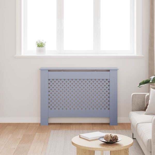 vidaXL Radiator Cover Anthracite 112x19x81.5 cm MDF