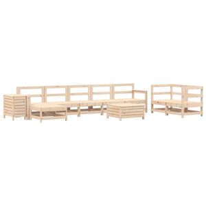 vidaXL 10 Piece Garden Sofa Set Solid Wood Pine