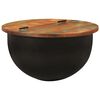 vidaXL Coffee Table Black 50x27 cm Solid Wood Reclaimed