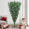 vidaXL Upside-down Artificial Pre-lit Christmas Tree with Ball Set PVC