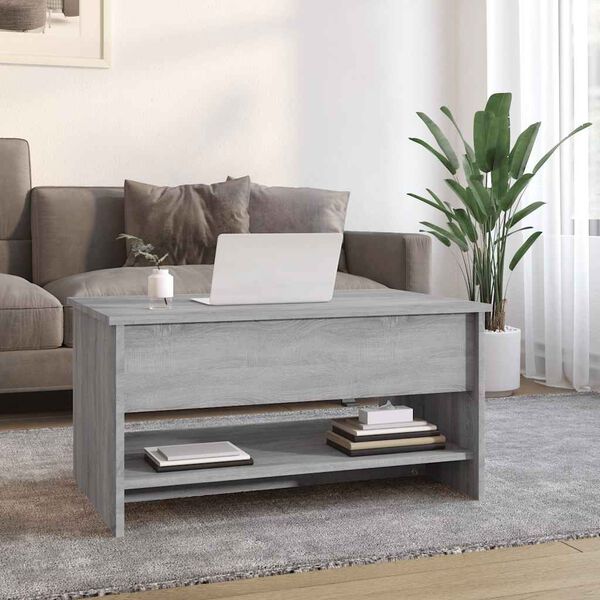 vidaXL Coffee Table Grey Sonoma 80x50x40 cm Engineered Wood