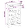 vidaXL Wine Rack Solid Mahogany Wood