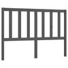 vidaXL Bed Headboard | Grey | Solid Pine Wood | 126 x 4 x 100 cm | Durable