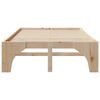vidaXL Bed Frame Brown 135 x 190 cm Solid Pine Wood