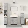 vidaXL 4 Piece Bathroom Furniture Set Concrete Grey Engineered Wood
