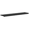 vidaXL Window Sill Black with Wood Grain 120 x 30 x 4.5 cm