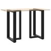 vidaXL Bar Table Legs T-Shaped&nbsp;2 pcs Black 60x35x(90-91) cm Steel