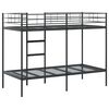vidaXL Bunk Bed without Mattress Black 90x200 cm Steel