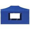 vidaXL Professional Folding Party Tent with Walls Aluminium 4.5x3 m Blue