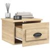 vidaXL Wall-mounted Bedside Cabinet Sonoma Oak 41.5x36x28cm