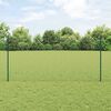 vidaXL Fence Posts Height Adjustable Manual 44 pcs Green 160 cm Steel