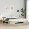 vidaXL Floor Bed Frame with Storage Brown 180 x 200 cm Solid pine wood