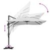 vidaXL Cantilever Roma Parasol Beige and Black 352 x 251 x 265 cm