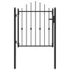 vidaXL Fence Gate HORST 100 x 100 cm Metal Black Lockable