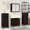 vidaXL Bathroom Furniture Set with Drawer Black Oak Engineered Wood