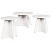vidaXL Coffee Table 3 pcs White