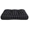 vidaXL Pallet Cushion Black Check Pattern 60x61.5x10 cm Oxford Fabric