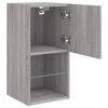 vidaXL TV Cabinets with LED Lights 2 pcs Grey Sonoma 30.5x30x60 cm