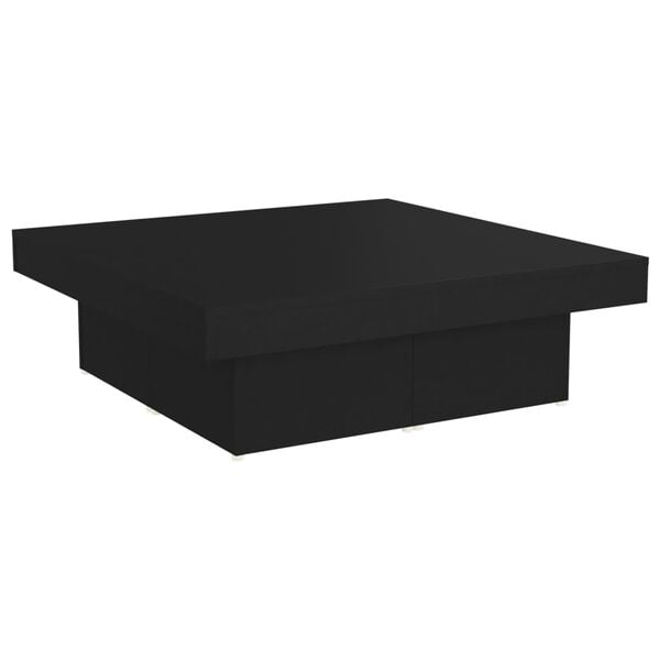 vidaXL Coffee Table Black 90x90x28 cm Engineered Wood