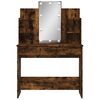 vidaXL Dressing Table with LED Lights Smoked Oak 96x40x142 cm