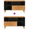 vidaXL TV Units with Shelf Light Brown 80 x 33 x 46 cm Engineered wood