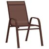 vidaXL 5 Piece Garden Dining Set Brown and Black