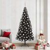 vidaXL Christmas Tree with 300 LEDs with Stand Black 210 cm PVC