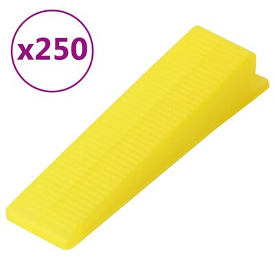 vidaXL Tile Levelling System 250 Wedges 500 Clips 1 mm
