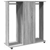 vidaXL Wardrobe with Wheels Grey Sonoma 102x38x110 cm Engineered Wood