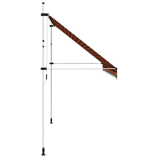 vidaXL Manual Retractable Awning 400 cm Orange and Brown