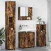 vidaXL Bathroom Furniture Set 4 pcs Smoked Oak Engineered wood & Metal