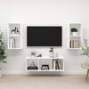 vidaXL 3 Piece TV Cabinet Set White Engineered Wood