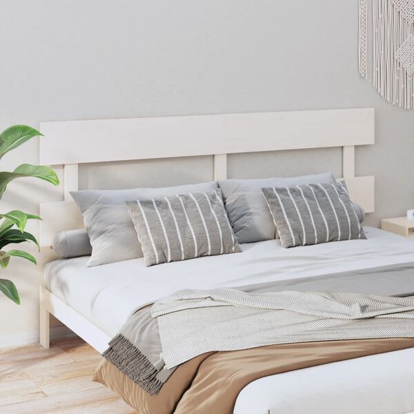 vidaXL Bed Headboard White 184x3x81 cm Solid Wood Pine