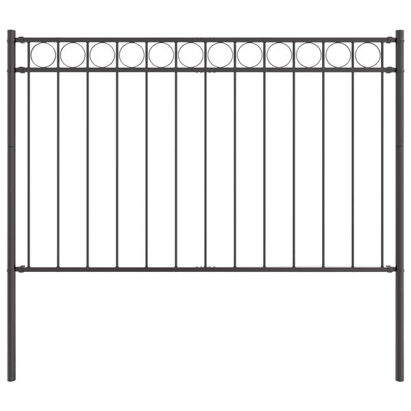 vidaXL Garden Fence Grey Steel