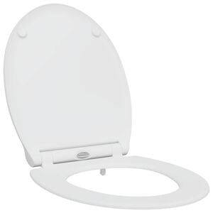 vidaXL Toilet Seat White 45.5 x 37.5 x 3.8 cm Duroplast