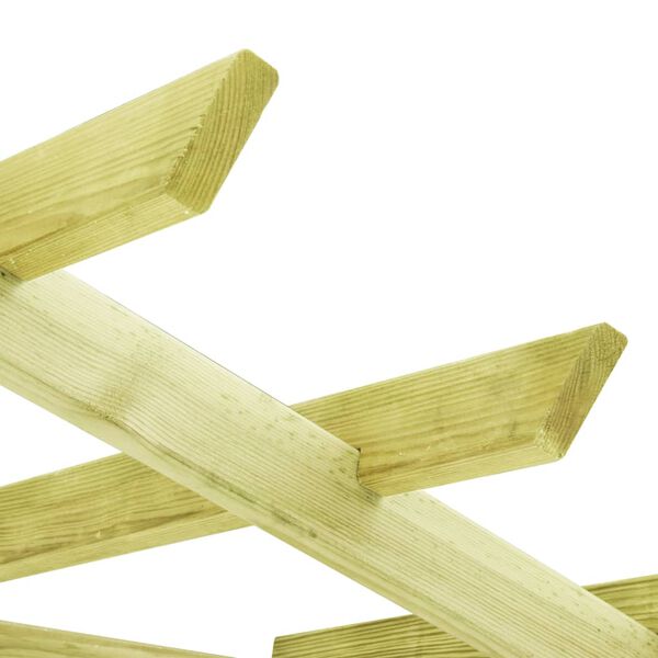 vidaXL Corner Pergola with Seat 130x130x197 cm Impregnated Pinewood