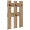 vidaXL Wall-Mounted Coat Rack Wall-Mounted Artisan Oak 65 x 3 x 100 cm