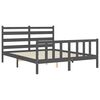 vidaXL Bed Frame without Mattress Grey King Size Solid Wood Pine