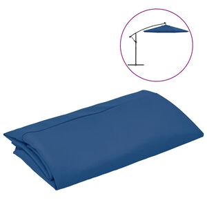 vidaXL Replacement Fabric for Outdoor Parasol Azure Blue 350 cm