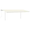 vidaXL Manual Retractable Awning with LED 6x3 m Cream