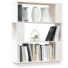 vidaXL Book Cabinet/Room Divider White 80x25x101 cm Solid Wood Pine