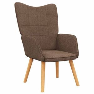vidaXL Relaxing Chair Brown Fabric