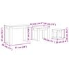 vidaXL Nesting Tables 3 pcs Black Oak Engineered Wood