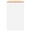 vidaXL Garage Storage Cabinet White 60x51x85 cm Solid Wood Pine