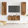 vidaXL Wall Mounted TV cabinets 3 pcs Old Wood Engineered Wood