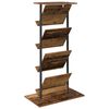 vidaXL Magazine Rack Old Wood 68 x 40 x 123.5 cm Engineered Wood