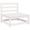 vidaXL 3 Piece Garden Lounge Set White Solid Pinewood