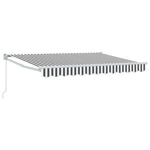 vidaXL Retractable Awning Anthracite and White 3 x 2 m
